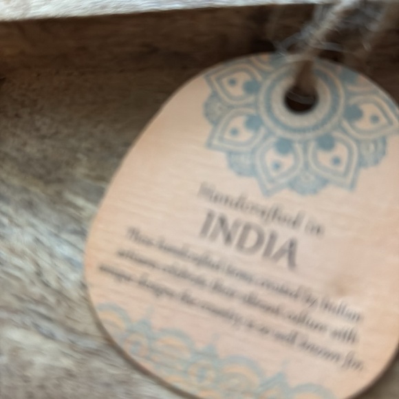 Handcrafted Wooden Storage Box with Tree Design 7.5 Inches Wide x 3 inches Tall - Picture 3 of 3